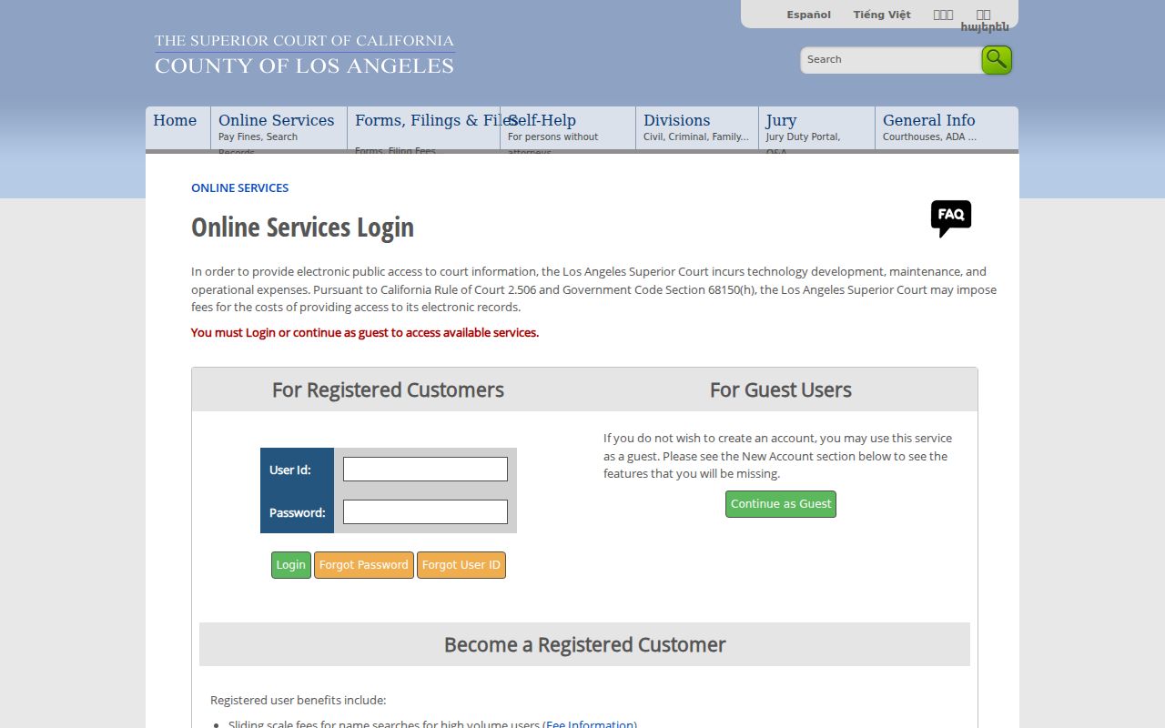 El Monte residents directory Superior Court civil case search