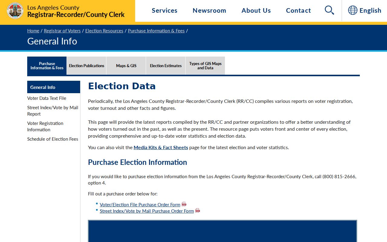 El Monte street directory voter Street Index access