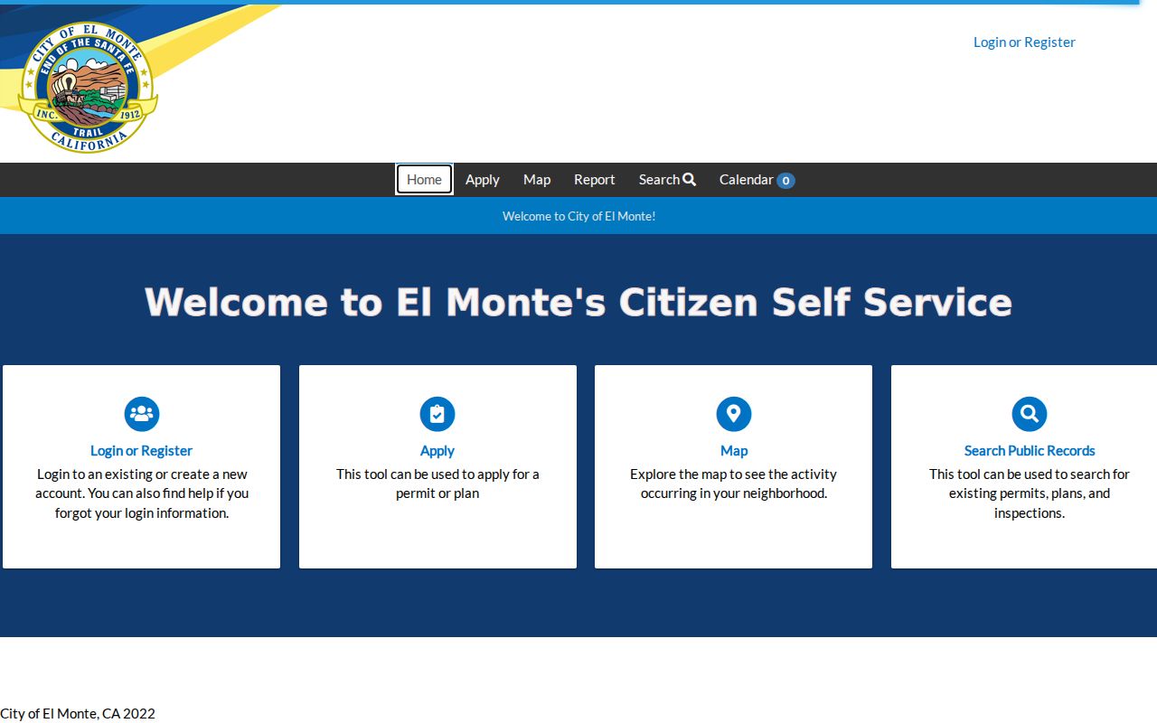El Monte street directory current permit address portal
