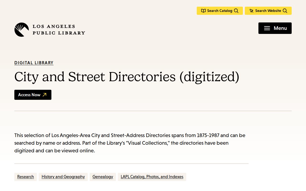 El Monte city directory digitized collection search